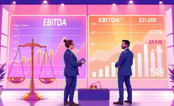 Compare enterprise value to EBITDA for operational efficiency